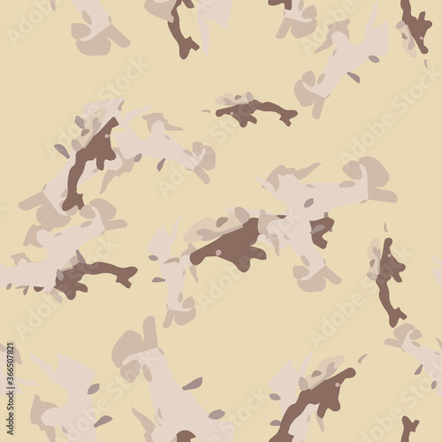 Desert camouflage of various shades of beige and brown colors