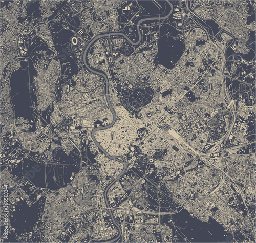 map of the city of Rome, Italy