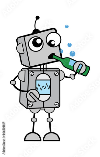 Drunk Cartoon Robot