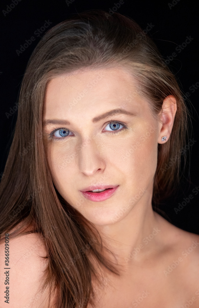 Attractive woman on solid background, studio model
Attractive woman on solid background, studio model