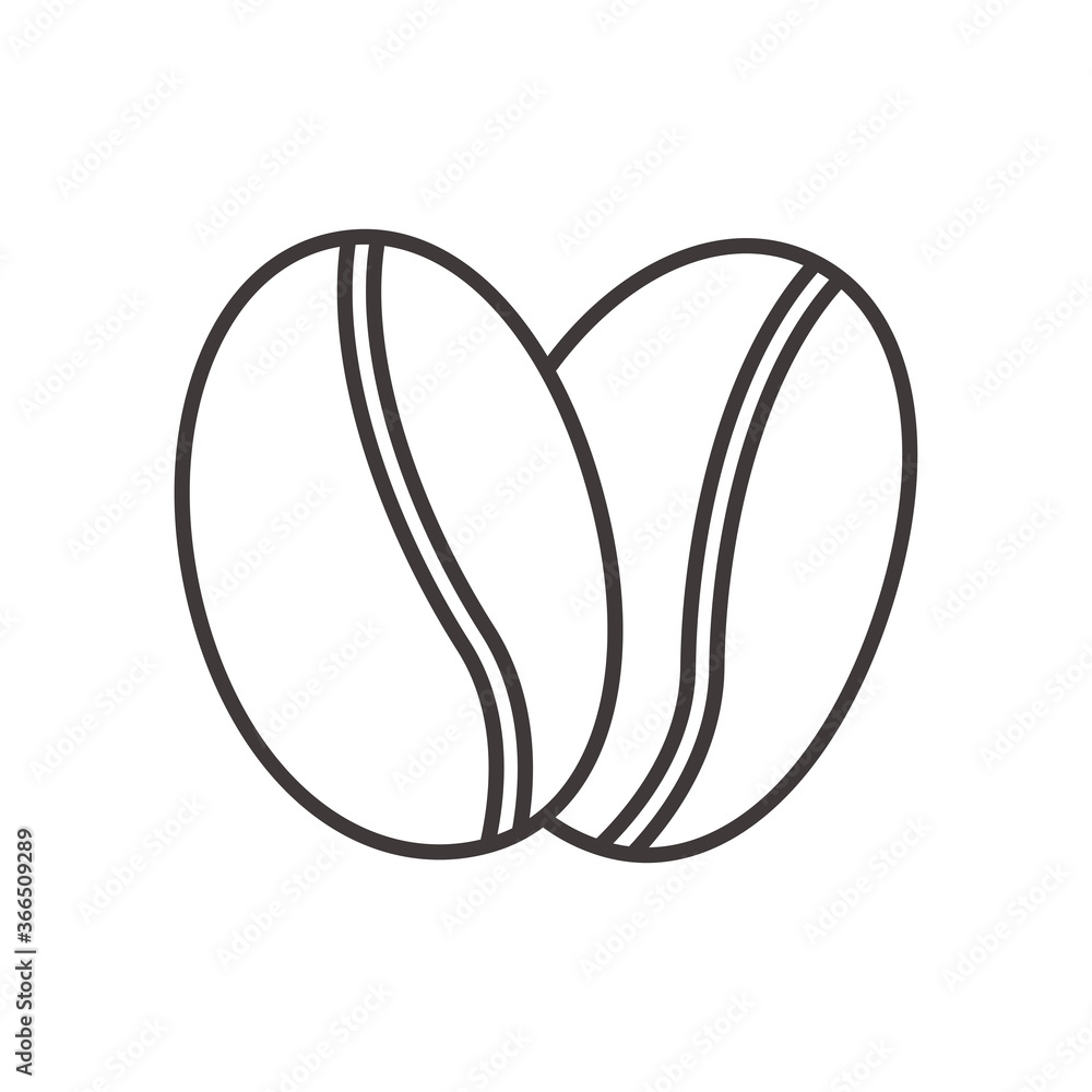 coffee beans line style icon vector design coffee beans line style icon vector design