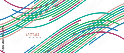 Аbstract moving colorful lines vector backgrounds for cover, placard, poster, banner or flyer © antishock