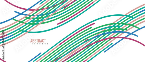 Аbstract moving colorful lines vector backgrounds for cover, placard, poster, banner or flyer