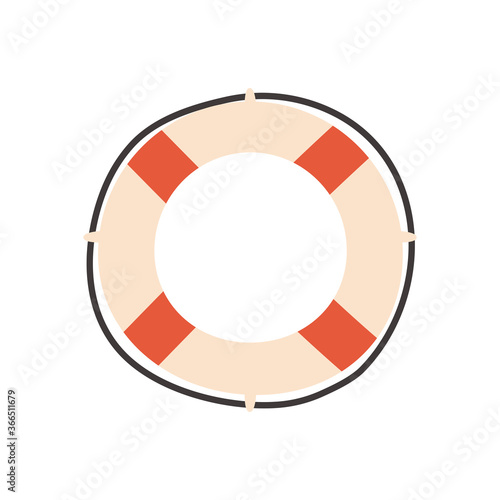 Lifebuoy flat style icon vector design