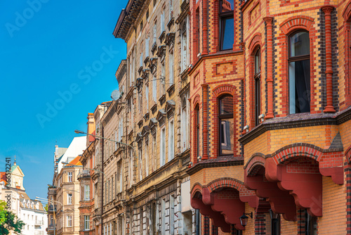 Antique building view in Old Town Poznan, Poland