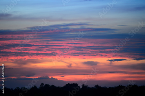 Abstract of colorful sky in the sunset