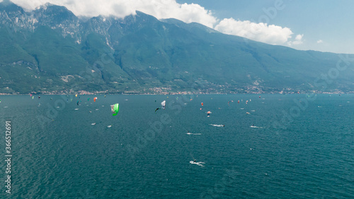 Wallpaper Mural View of Lake Garda Kitesurfing Torontodigital.ca