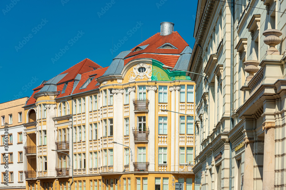 Obraz premium Street view of Old Town, Poznan, Poland