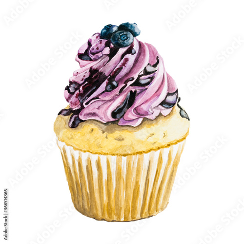 cupcake with blueberry