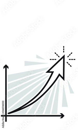 chart mit Pfeil