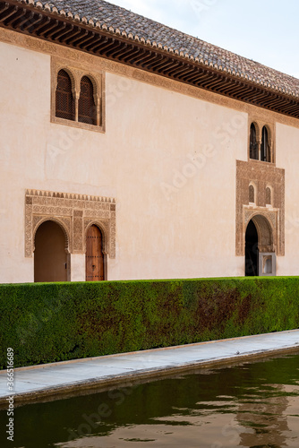 Doors at Court Of The Myrtles in The Alhambra  Granada. Spain
