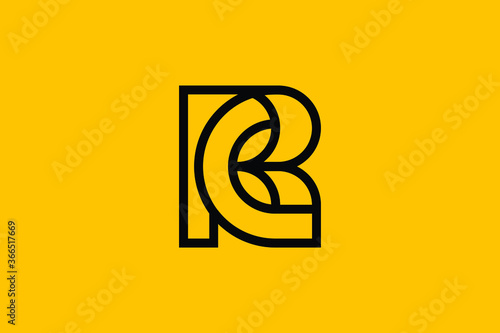 Minimal Innovative Initial RC logo and CR logo. Letter RC CR creative elegant Monogram. Premium Business logo icon. White color on background
