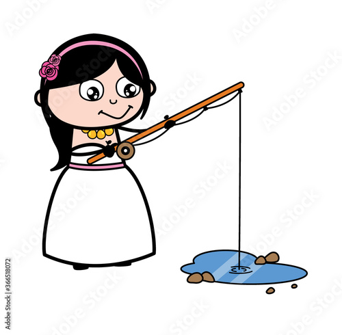 Cartoon Bride Fishing
