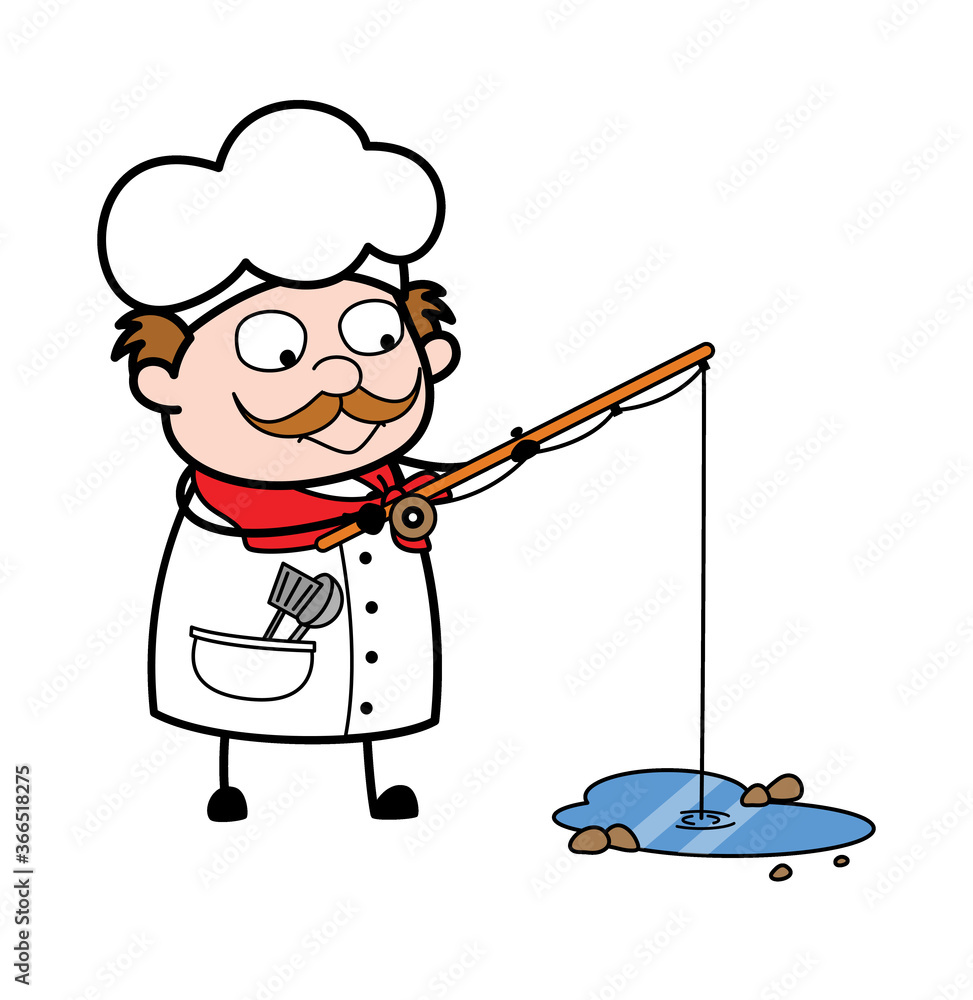 Cartoon Businessman Fishing Cartoon Businessman Fishing