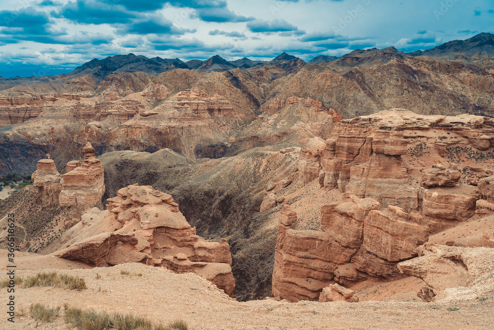 Charyn canyon in the Almaty region of Kazakhstan. Great views of the Grand Canyon.