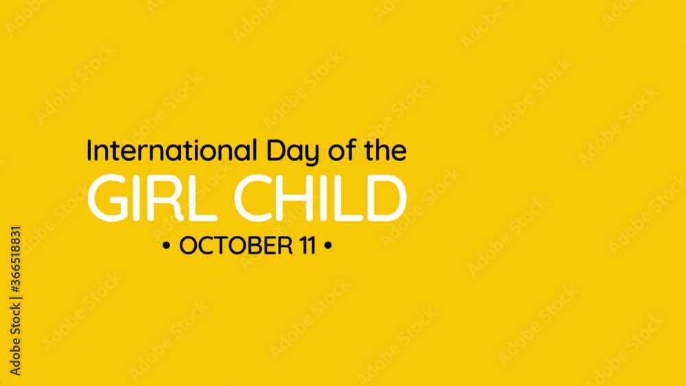 Video animation on the theme of International day of the girl child