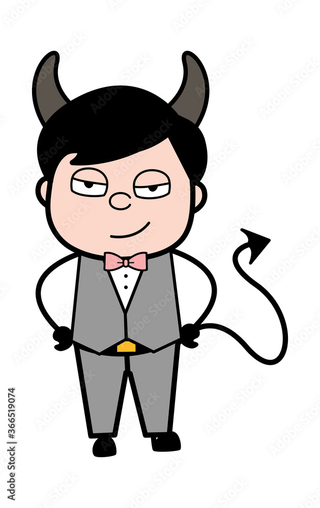 Evil Cartoon Groom as Devil Evil Cartoon Groom as Devil
