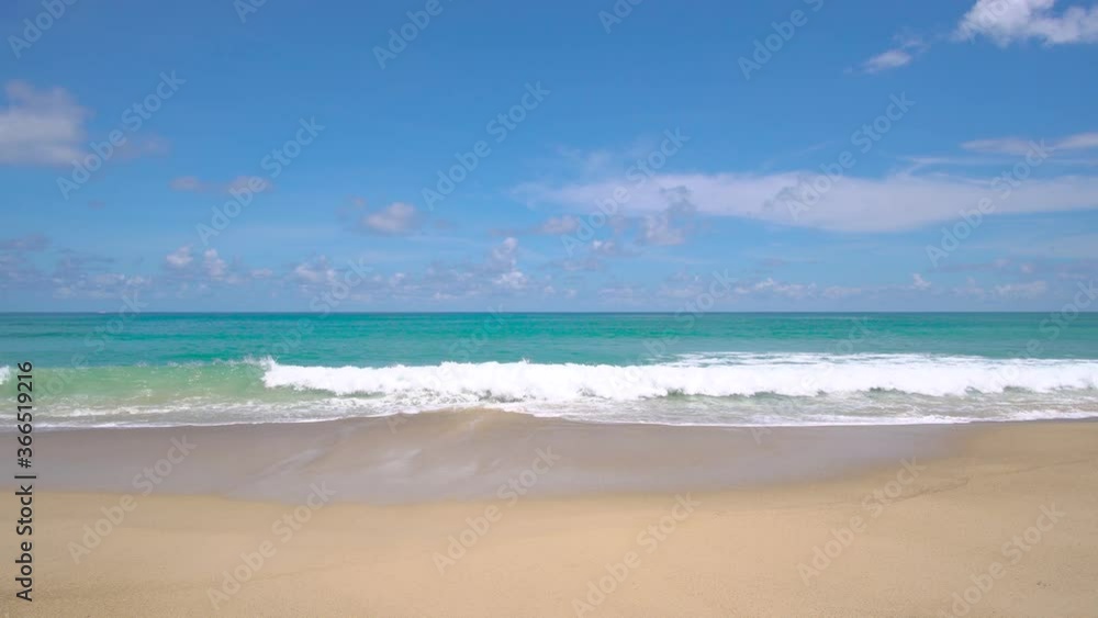 Beach scenery, waves and turquoise waters Beach scenery, waves and turquoise waters