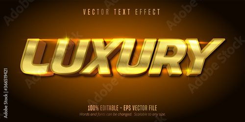 Luxury text, shiny gold style editable text effect