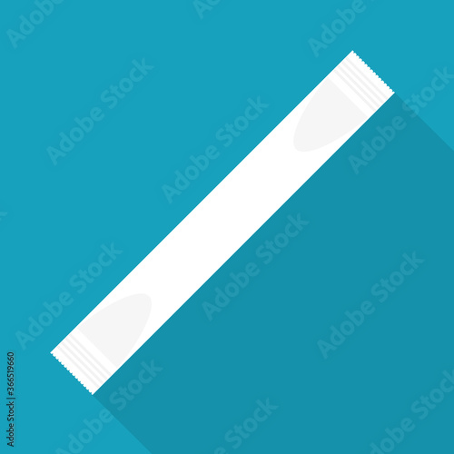 white sugar sachets icon- vector illustration