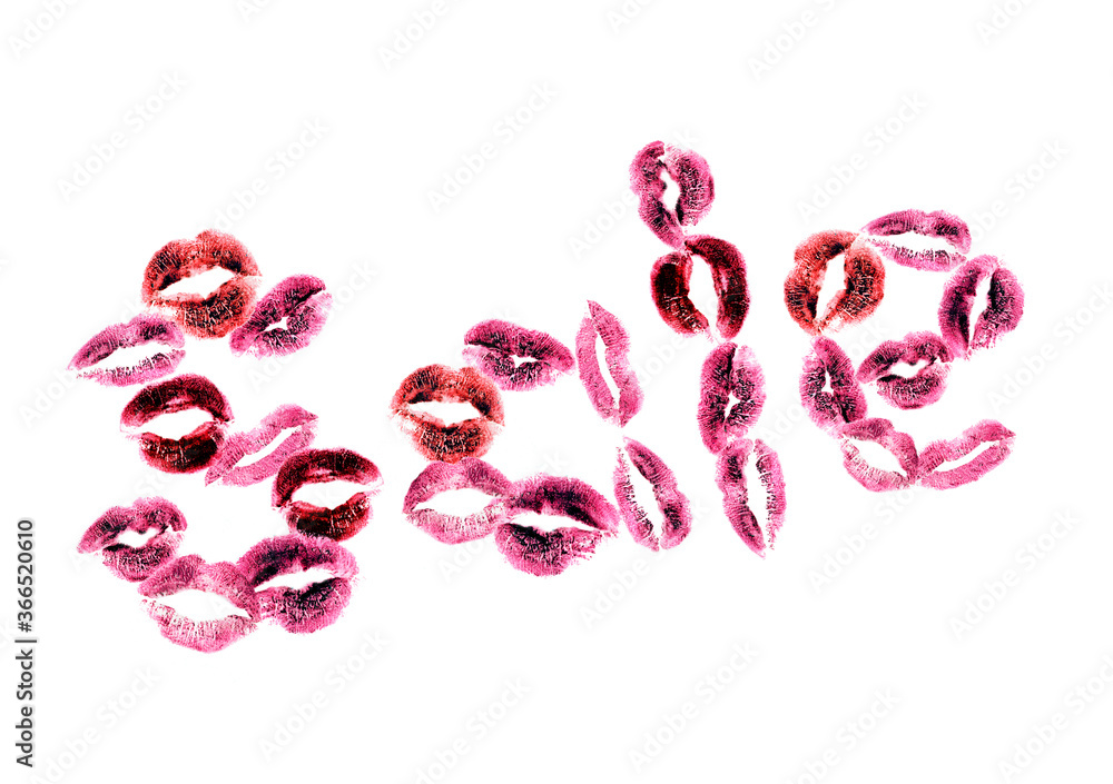 Word Sale made of lip prints Word Sale made of lip prints