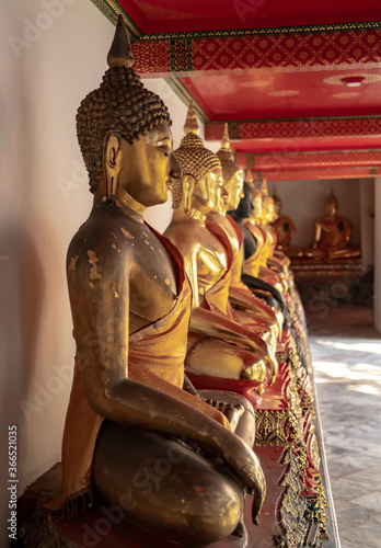 Bangkok, Thailand, November 15, 2019: Buddha sculptures at Wat Pho