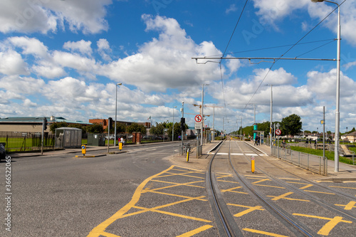Tram lines in Dublin