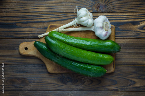 fresh vegetables on a wooden table