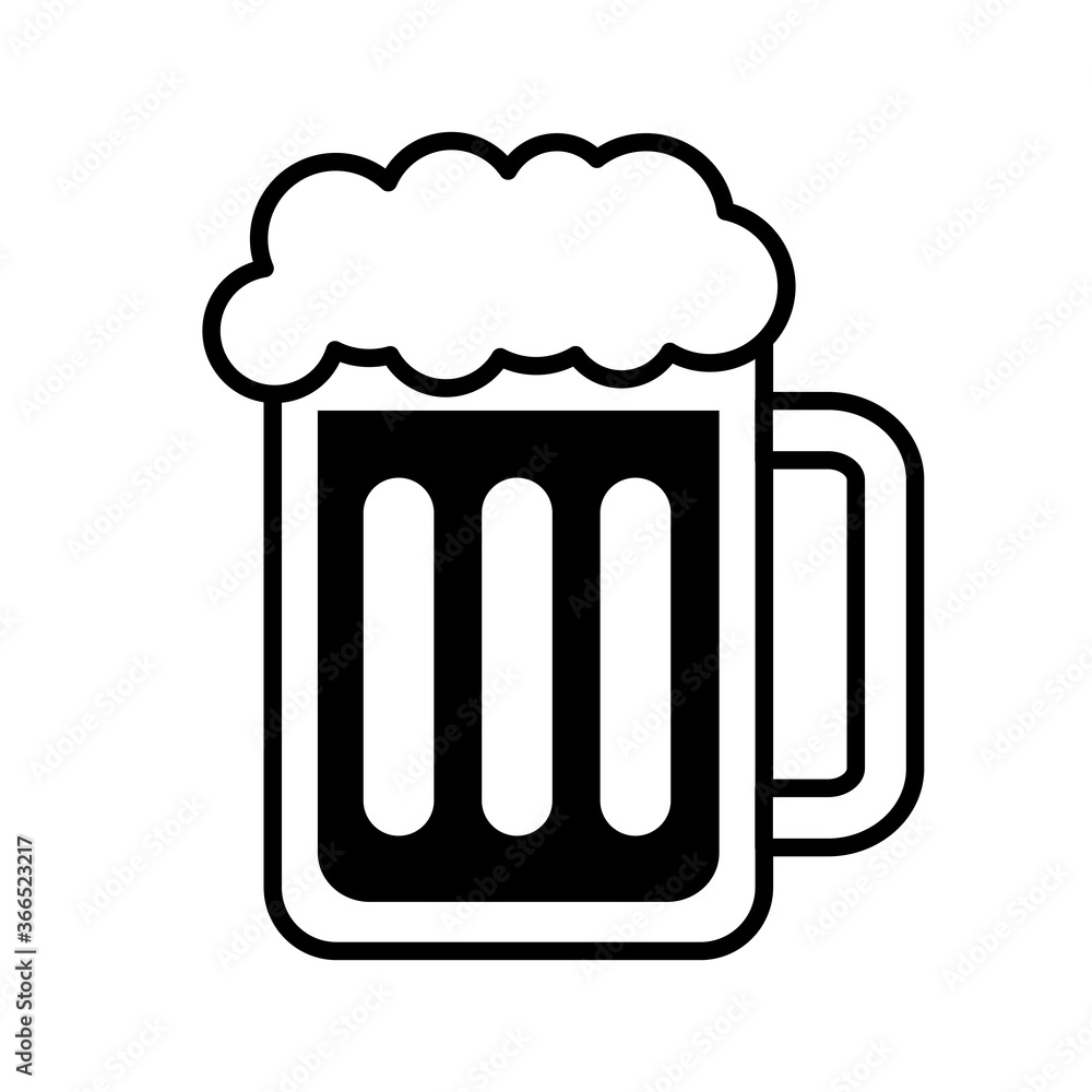beer jar drink line style icon