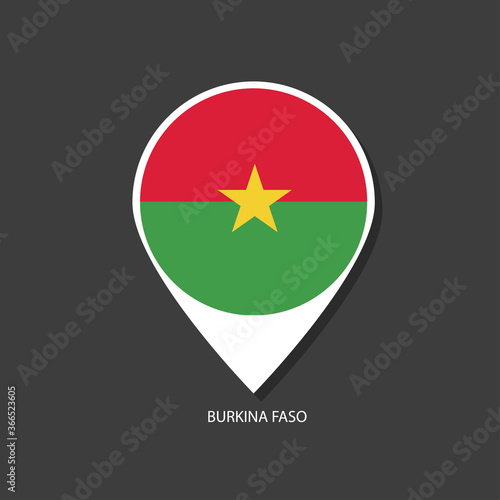 Free Download Burkina Faso flag Vector marker with flags. - GFXLoad