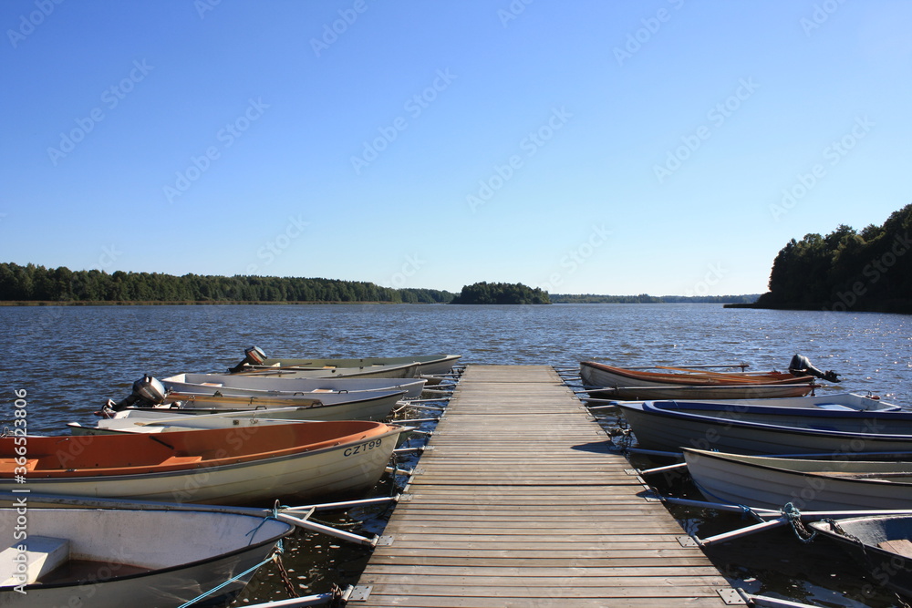 boats on the lake