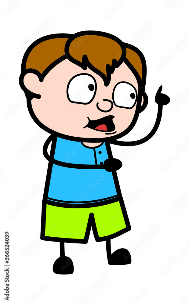 Cartoon Teen Boy Communicating