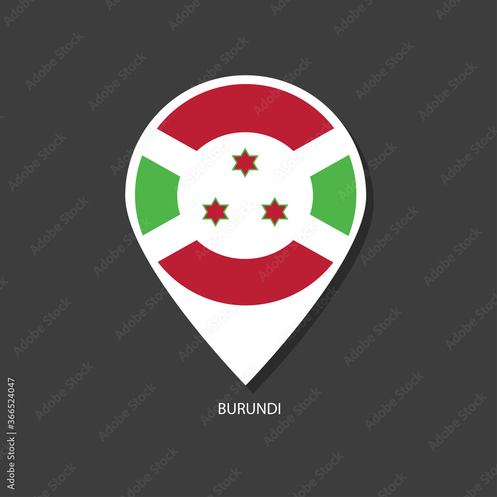 Burundi flag Vector marker with flags. Burundi flag Vector marker with flags.