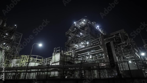 工場夜景　石油精製