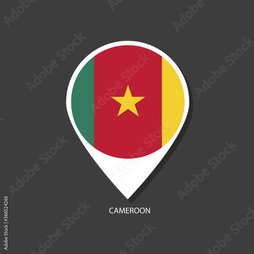 Free Download Cameroon flag Vector marker with flags.	 - GFXLoad