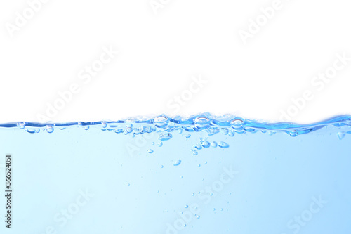 water splash and bubble isolated on white
