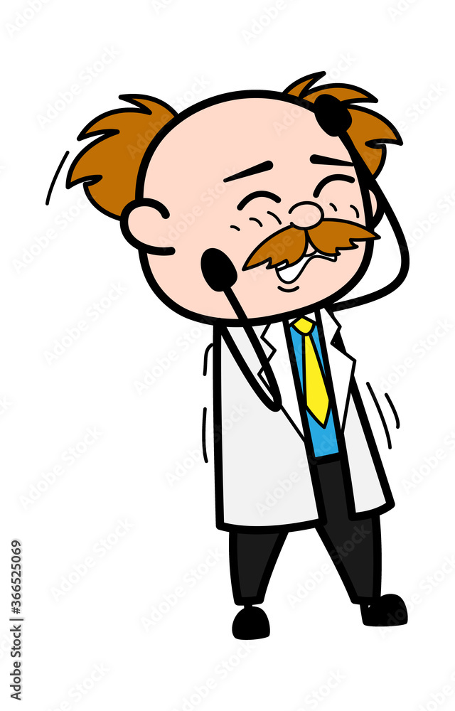 Annoyed Scientist Cartoon