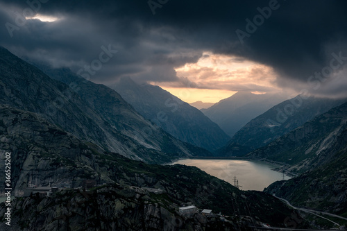 dramatic clouds over Grimselpass and Hospiz © schame87