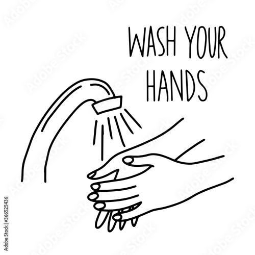 Wash your hands icon.