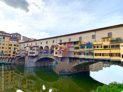 Unusual bright bridge in Florence