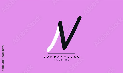 Alphabet letters Initials Monogram logo AN,NA,AV,VA,A and N