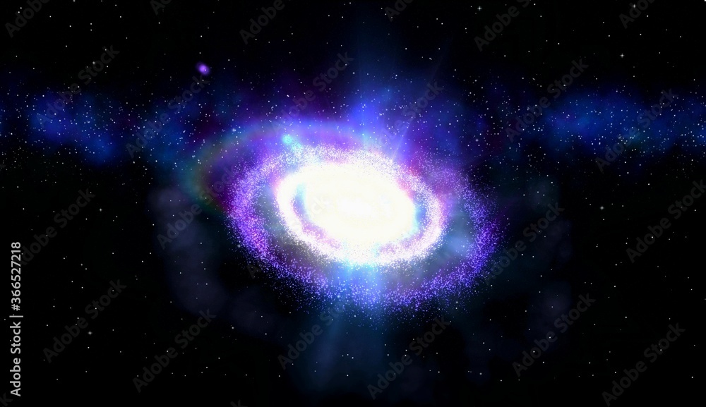 3D rendering of our galaxy which is aptly named the Milky Way