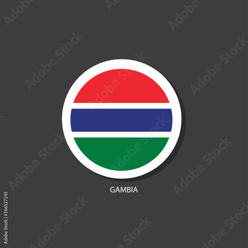 Free Download Gambia flag Vector circle with flags.	 - GFXLoad