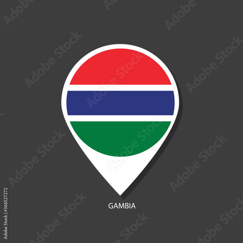 Free Download Gambia flag Vector marker with flags.	 - GFXLoad