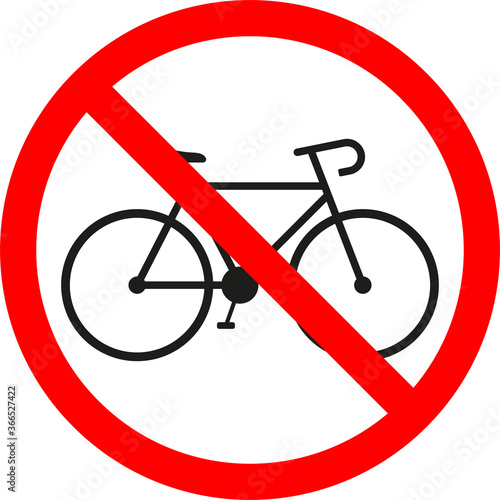 Bicycle Prohibition Icon photo