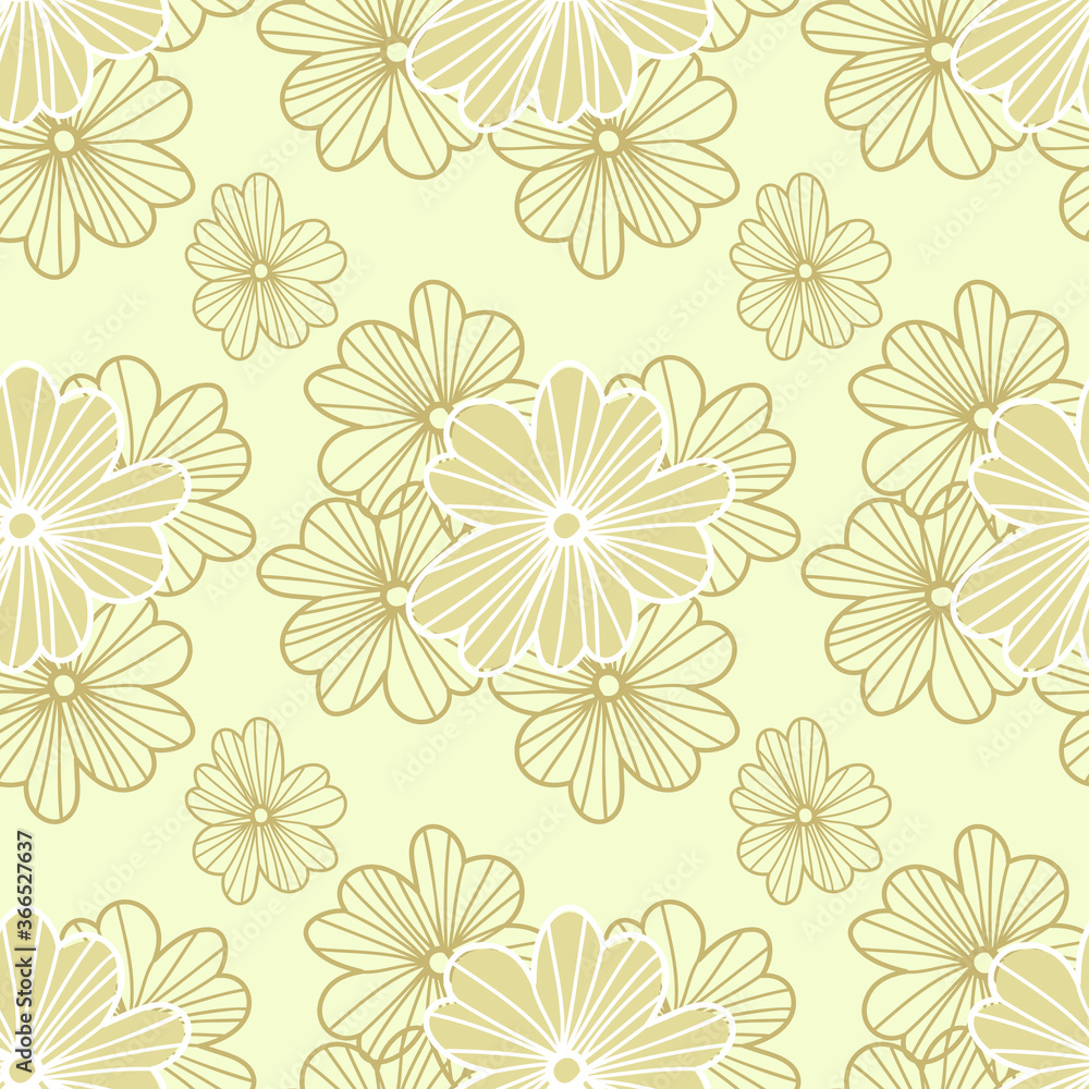 seamless floral pattern with hand drawn doodle rose flower. creative floral designs for fabric, wrapping, wallpaper, textile, apparel.