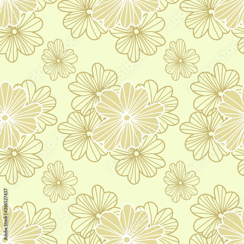 seamless floral pattern with hand drawn doodle rose flower. creative floral designs for fabric  wrapping  wallpaper  textile  apparel.