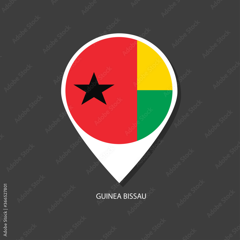 Guinea-Bissau flag Vector marker with flags.	
