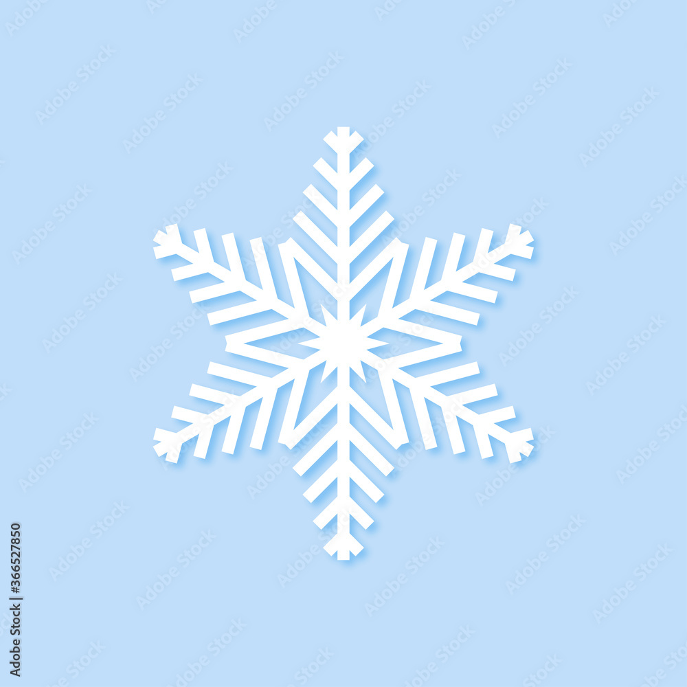 Snowflake icon. Flat style winter snowflake. Vector illustration Snowflake icon. Flat style winter snowflake. Vector illustration