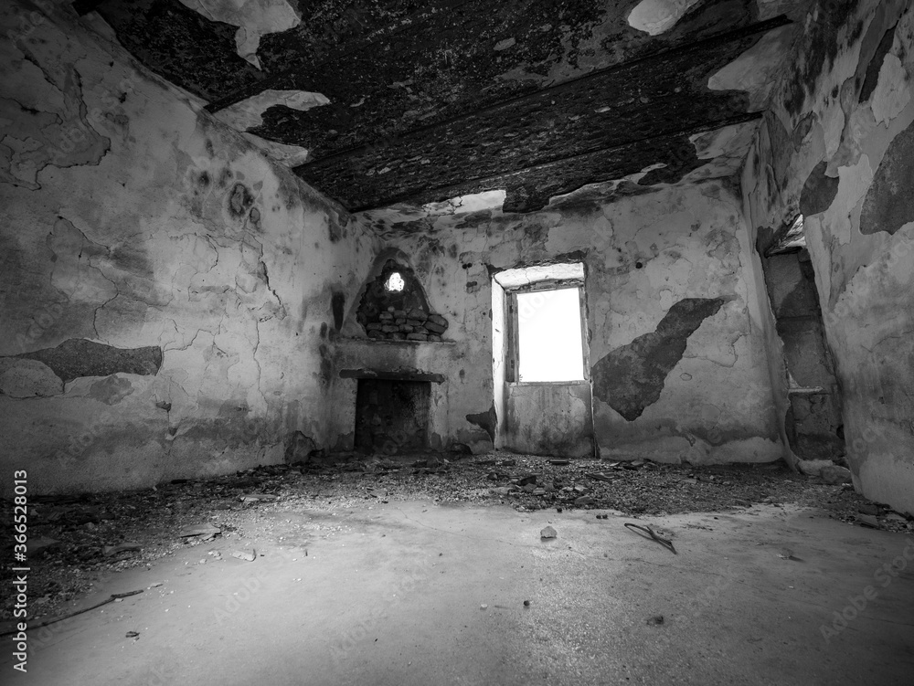 Ghost town of San Pietro Infine with his ruins, Caserta, Campania, Italy. The town was the site of The Battle of San Pietro in World War II and the subject of a documentary directed by John Huston Ghost town of San Pietro Infine with his ruins, Caserta, Campania, Italy. The town was the site of The Battle of San Pietro in World War II and the subject of a documentary directed by John Huston
